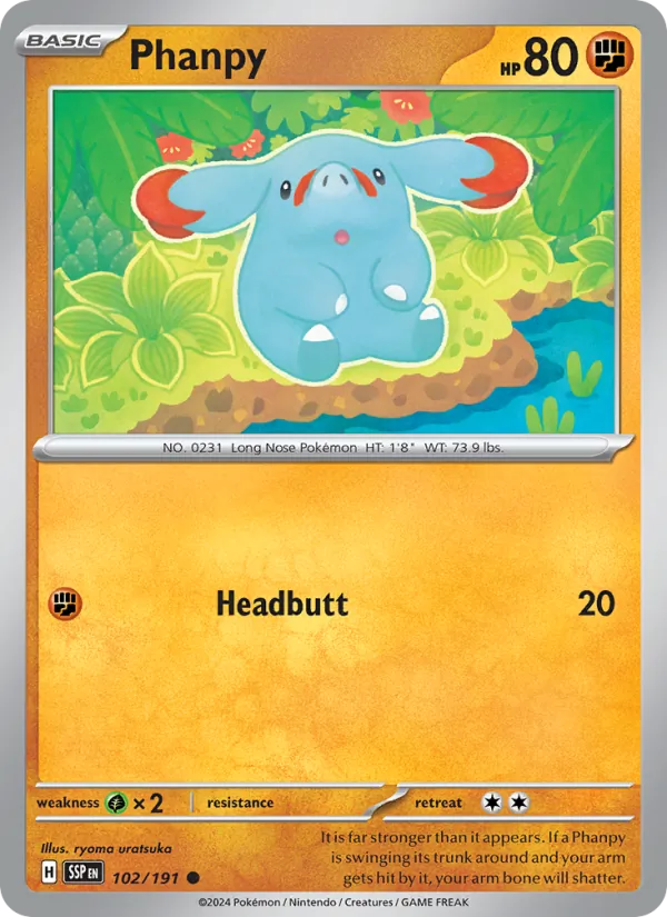 Phanpy Surging Sparks 102/191