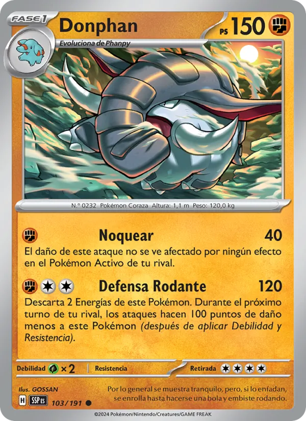 Donphan Chispas Fulgurantes 103/191