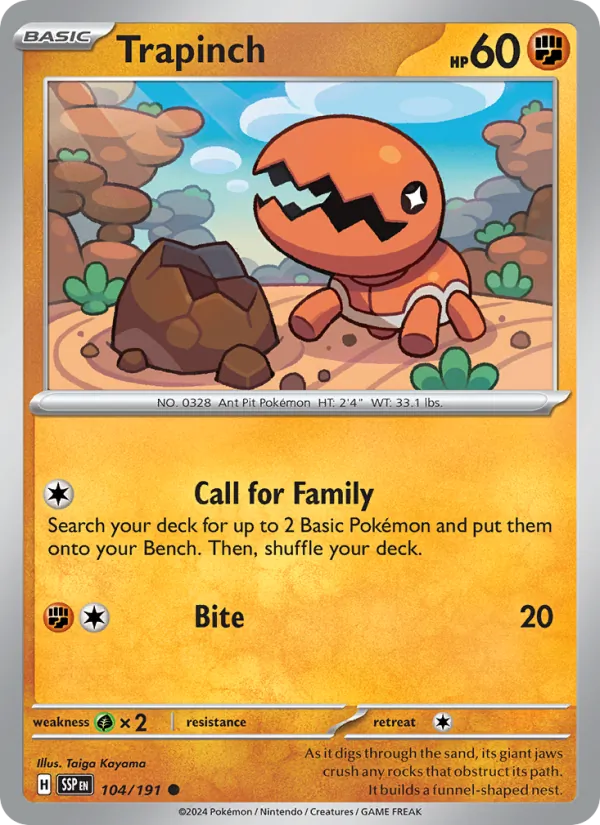 Trapinch Surging Sparks 104/191