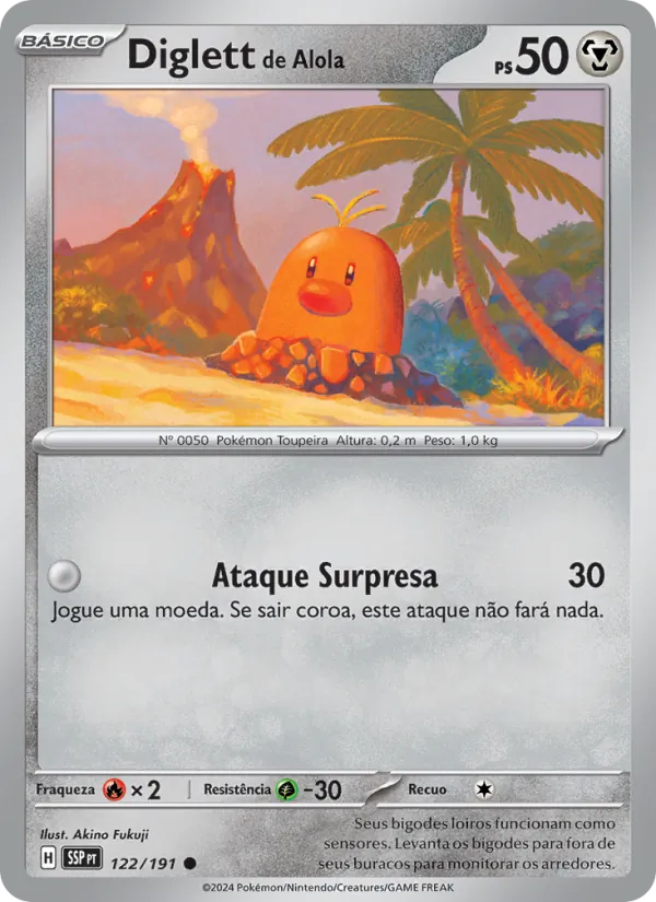 Diglett de Alola Fagulhas Impetuosas 122/191