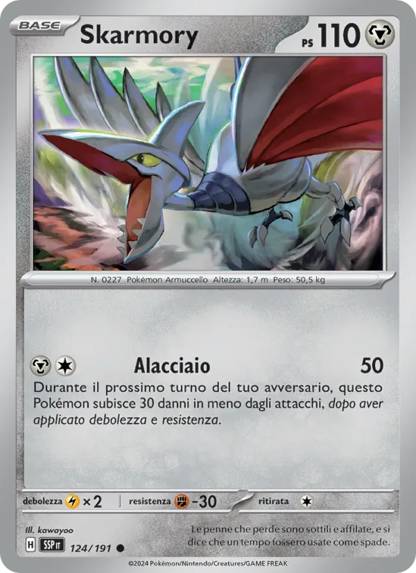 Skarmory Scintille Folgoranti 124/191