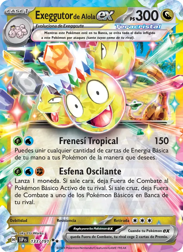 Exeggutor de Alola ex Chispas Fulgurantes 133/191