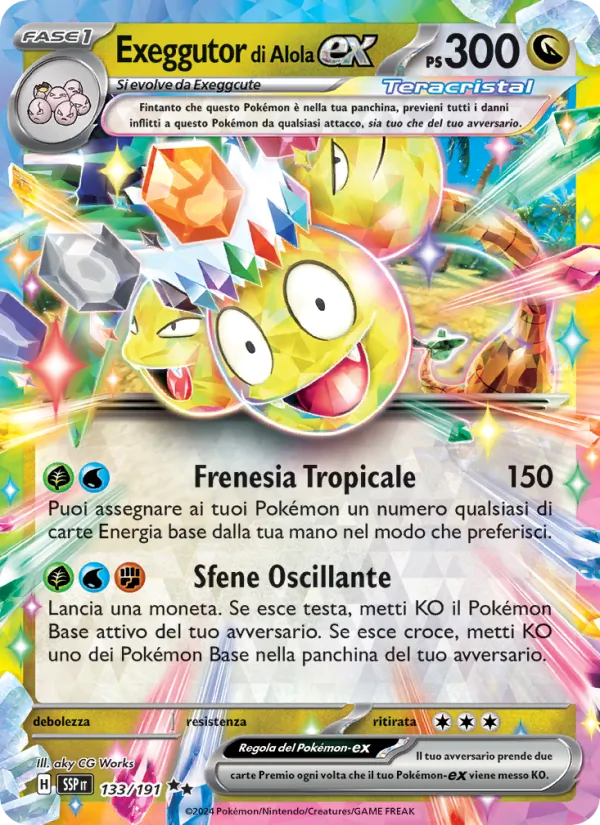 Exeggutor di Alola-ex Scintille Folgoranti 133/191