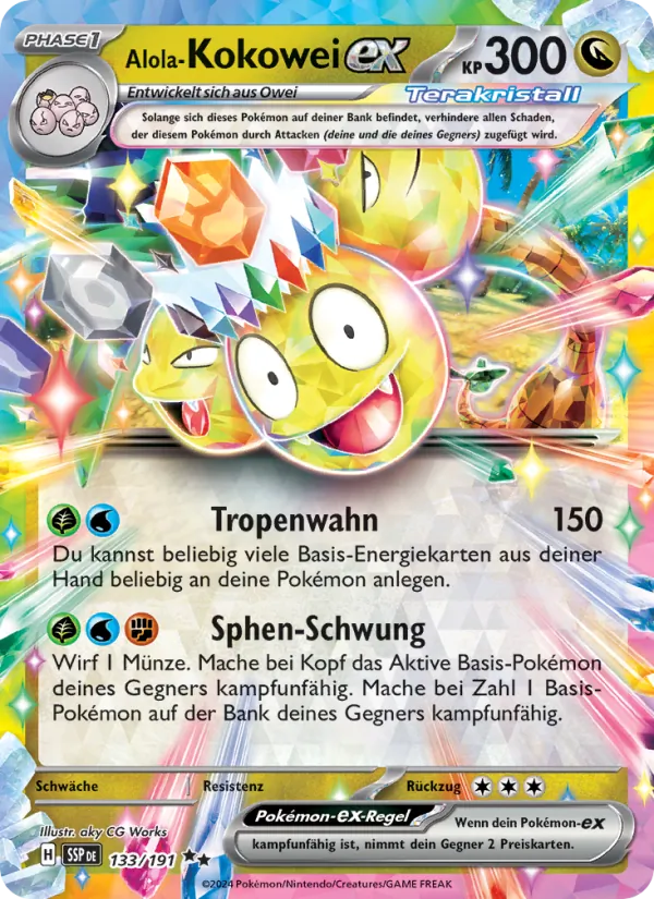 Alola-Kokowei-ex Stürmische Funken 133/191