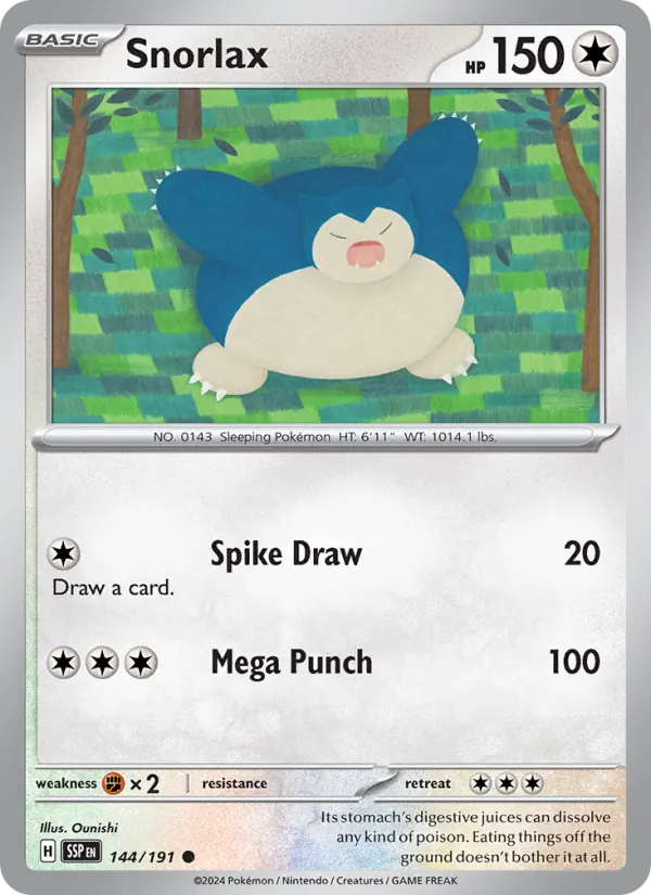 Snorlax Surging Sparks 144/191