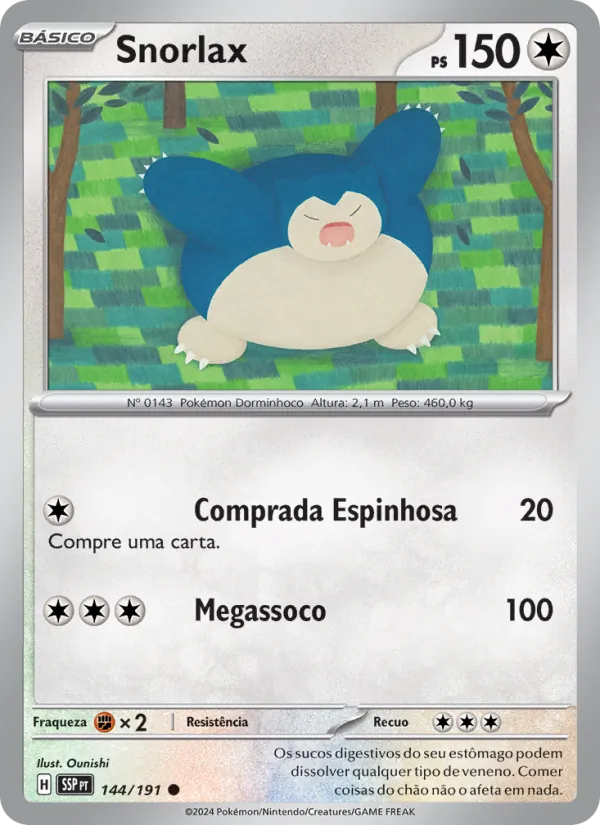 Snorlax Fagulhas Impetuosas 144/191