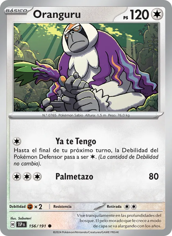 Oranguru Chispas Fulgurantes 156/191