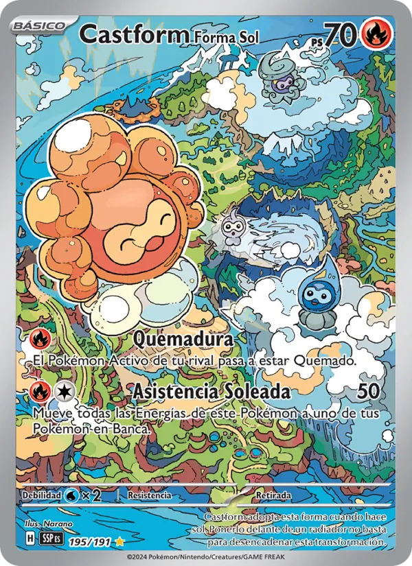 Castform Forma Sol Chispas Fulgurantes 195/191