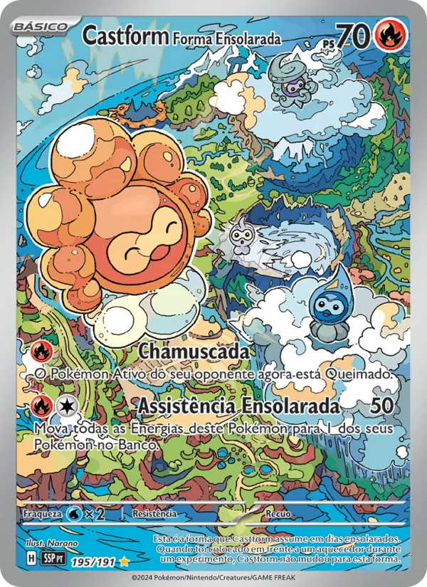 Castform Forma Ensolarada Fagulhas Impetuosas 195/191