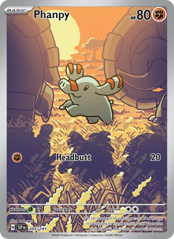 Phanpy Surging Sparks 205/191
