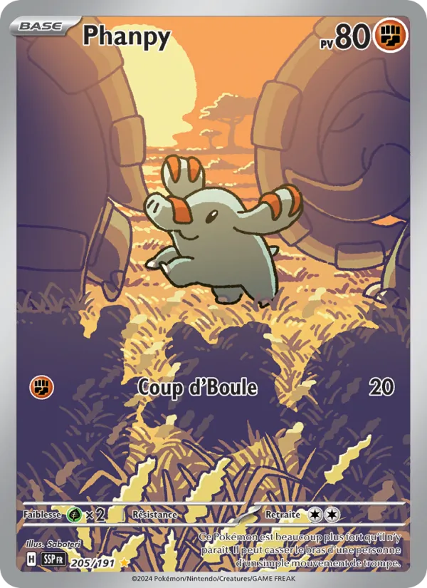 Phanpy Étincelles Déferlantes 205/191