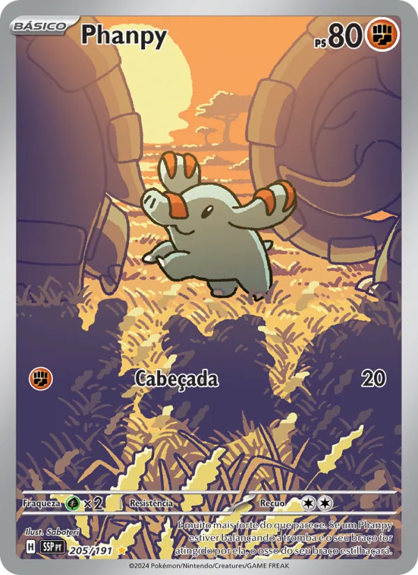 Phanpy Fagulhas Impetuosas 205/191