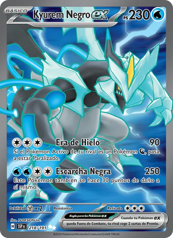 Kyurem Negro ex Chispas Fulgurantes 218/191