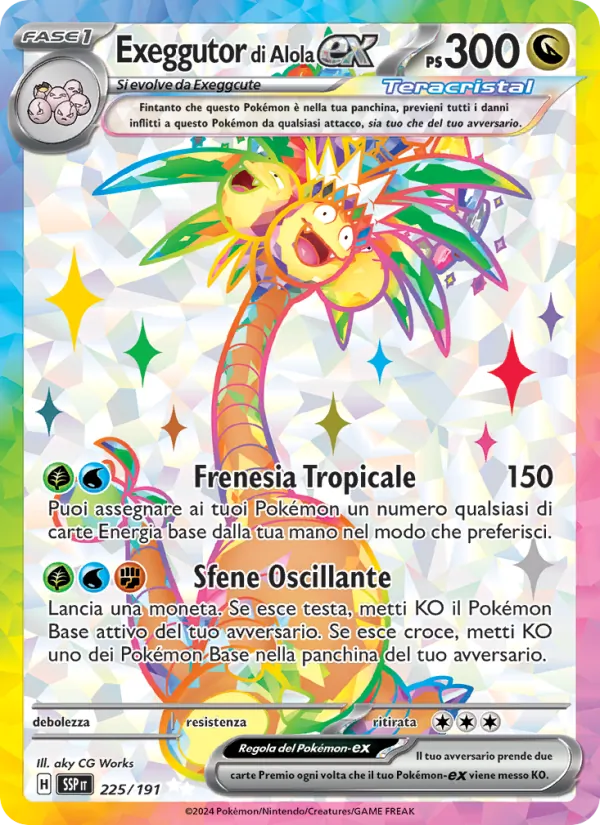 Exeggutor di Alola-ex Scintille Folgoranti 225/191