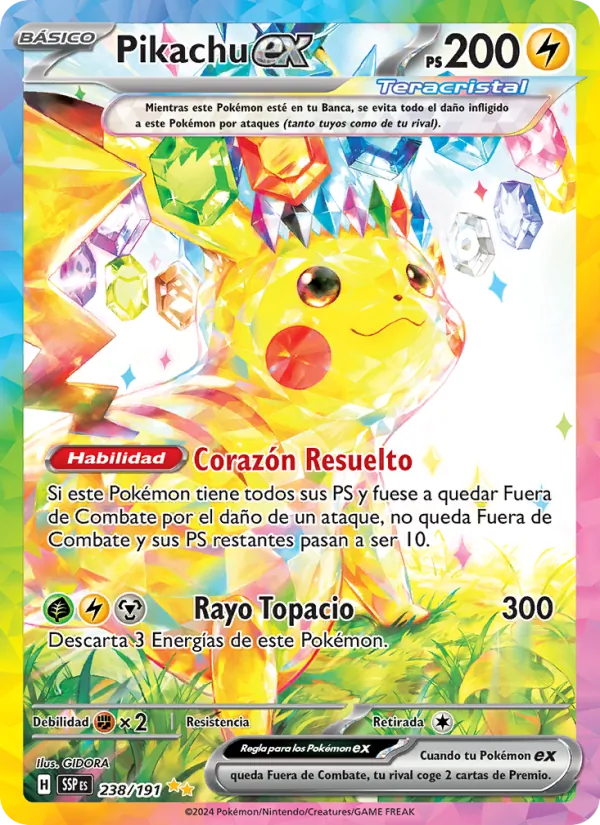 Pikachu ex Chispas Fulgurantes 238/191