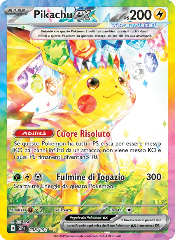 Pikachu-ex Scintille Folgoranti 238/191