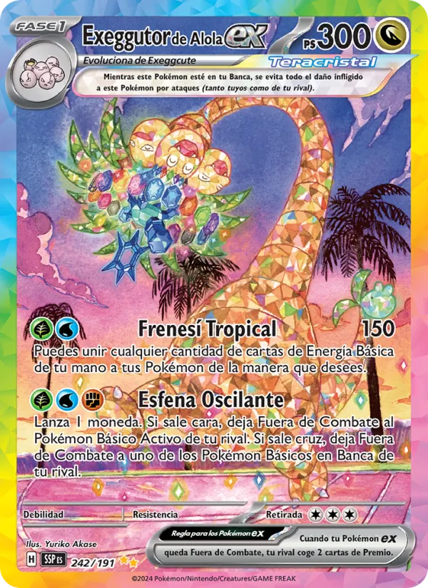 Exeggutor de Alola ex Chispas Fulgurantes 242/191