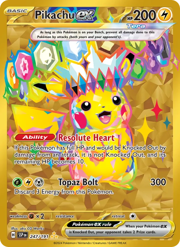 Pikachu ex Surging Sparks 247/191