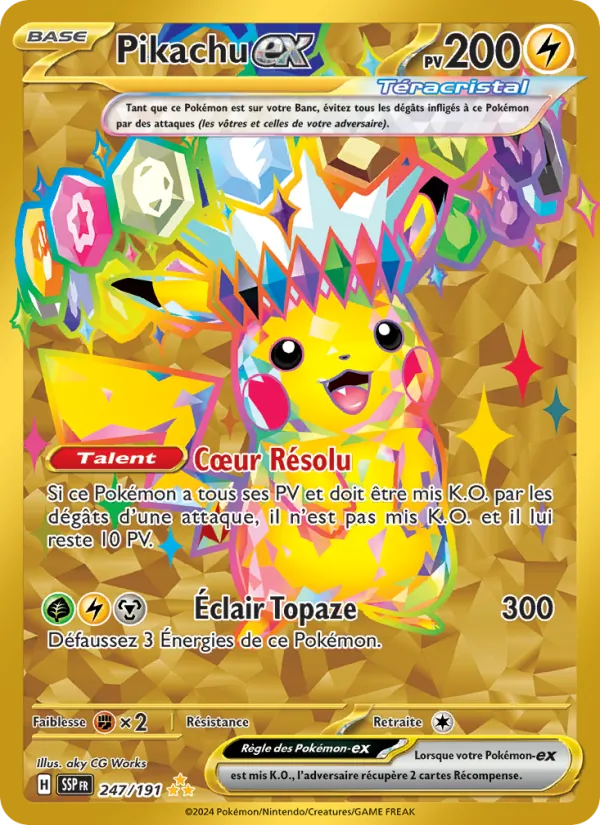 Pikachu-ex Étincelles Déferlantes 247/191