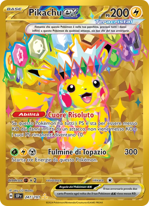 Pikachu-ex Scintille Folgoranti 247/191