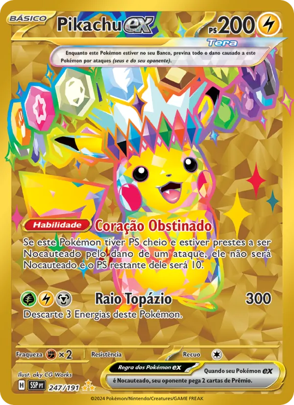 Pikachu ex Fagulhas Impetuosas 247/191