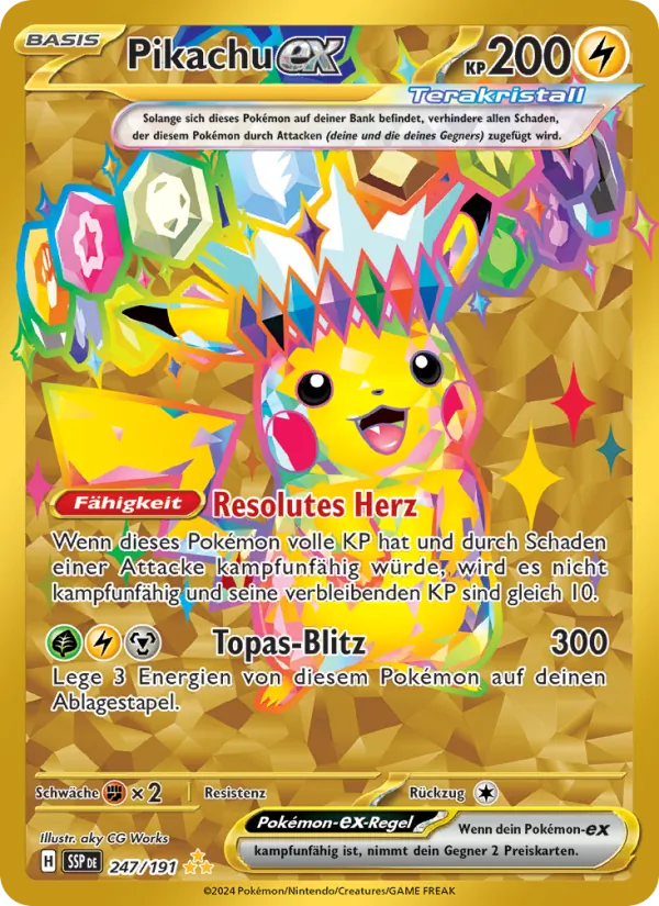 Pikachu-ex Stürmische Funken 247/191