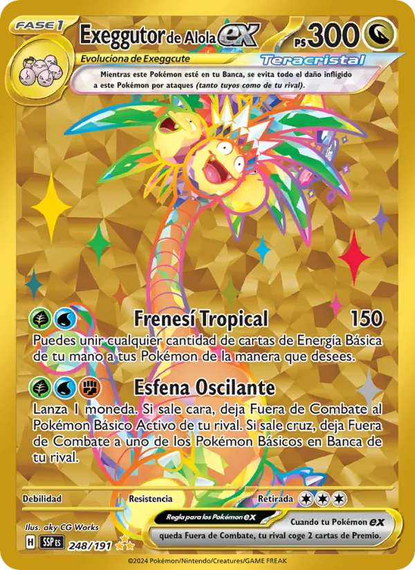 Exeggutor de Alola ex Chispas Fulgurantes 248/191