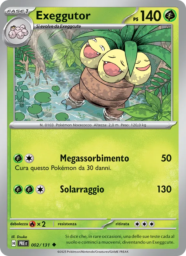Exeggutor Evoluzioni Prismatiche 002/131