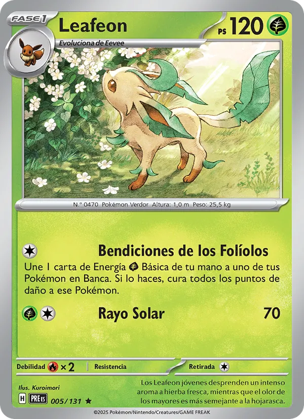 Leafeon Evoluciones Prismáticas 005/131