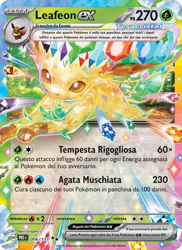 Leafeon-ex Evoluzioni Prismatiche 006/131