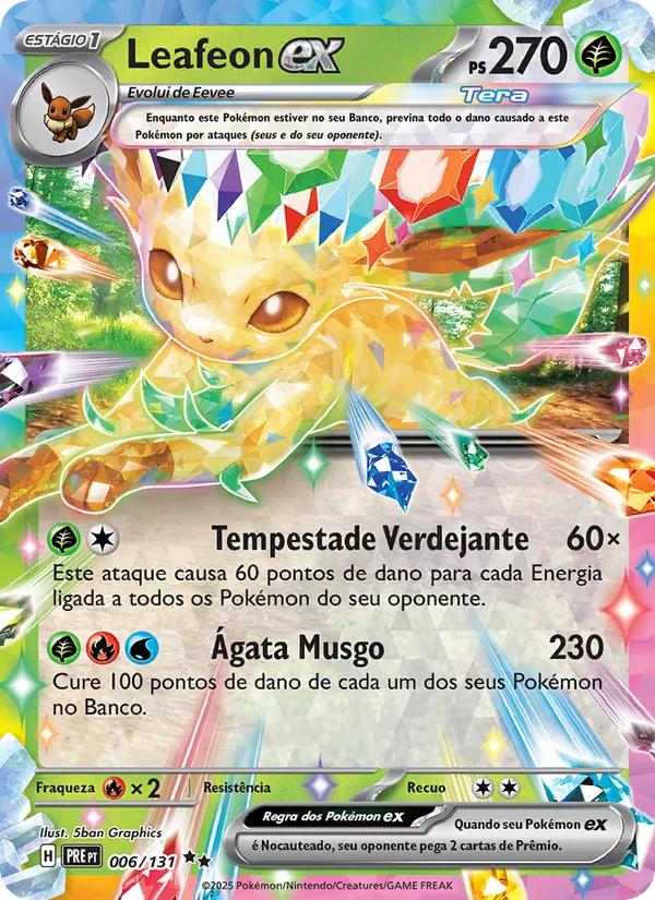 Leafeon ex Evoluções Prismáticas 006/131