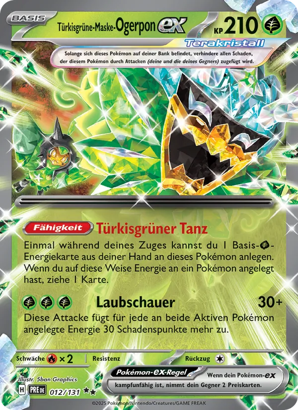 Türkisgrüne-Maske-Ogerpon-ex Prismatische Entwicklungen 012/131