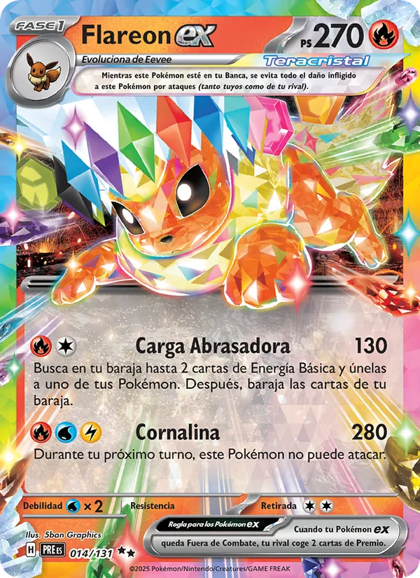 Flareon ex Evoluciones Prismáticas 014/131