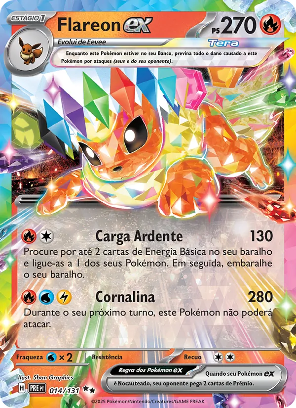 Flareon ex Evoluções Prismáticas 014/131