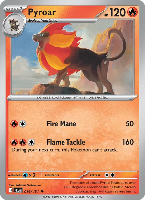 Pyroar Prismatic Evolutions 016/131