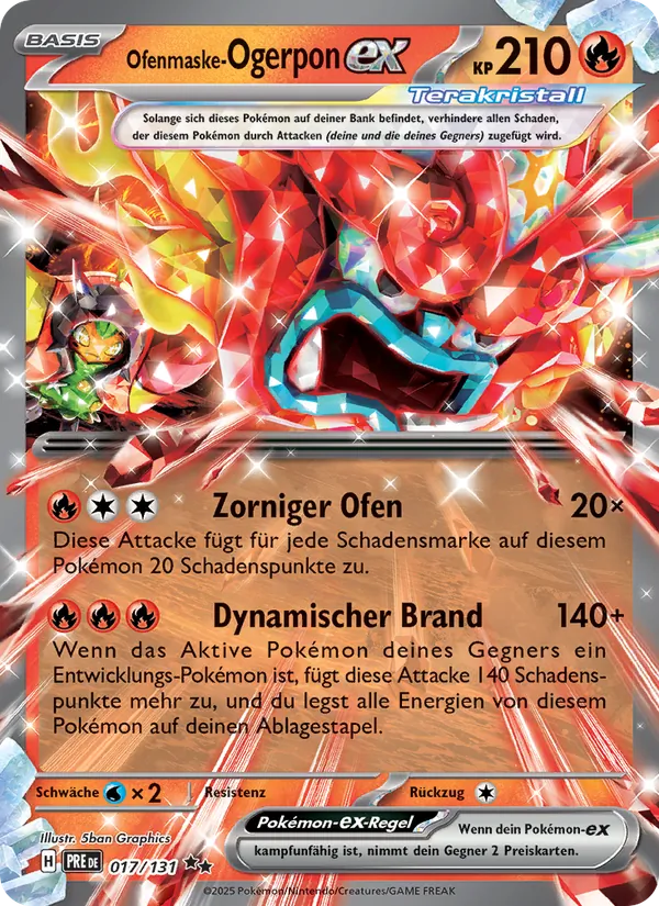 Ofenmaske-Ogerpon-ex Prismatische Entwicklungen 017/131