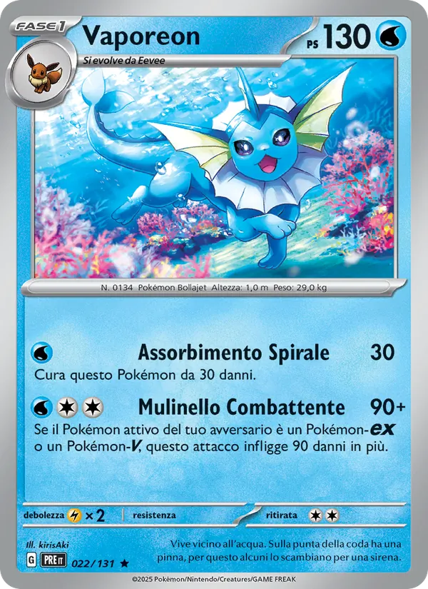 Vaporeon Evoluzioni Prismatiche 022/131