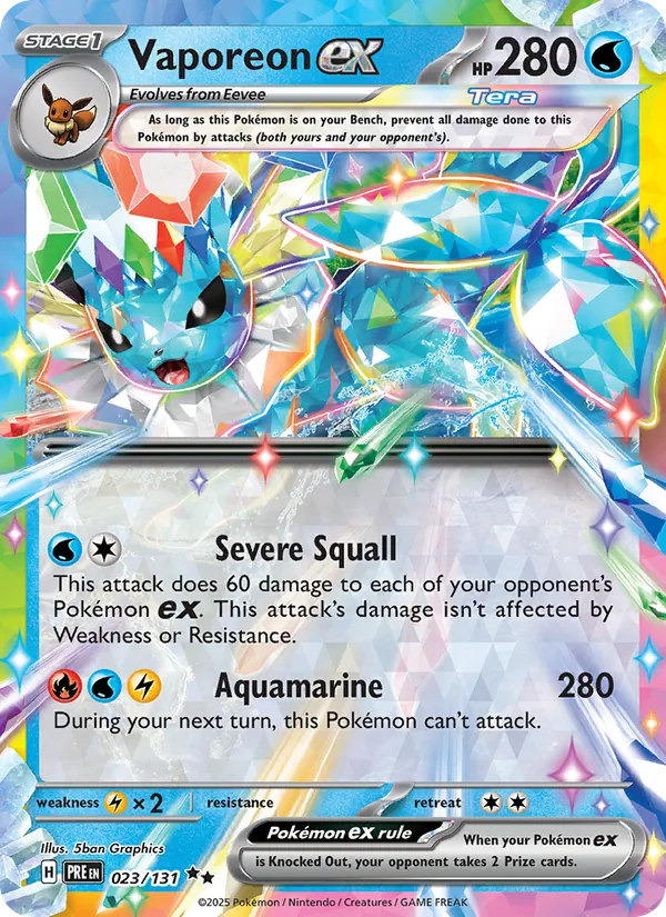 Vaporeon ex Prismatic Evolutions 023/131