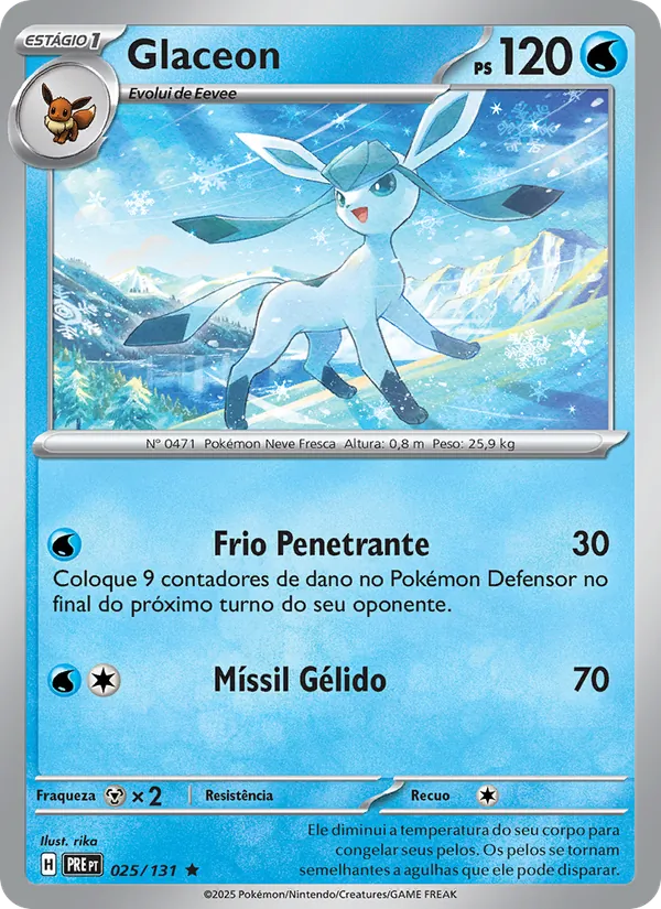 Glaceon Evoluções Prismáticas 025/131