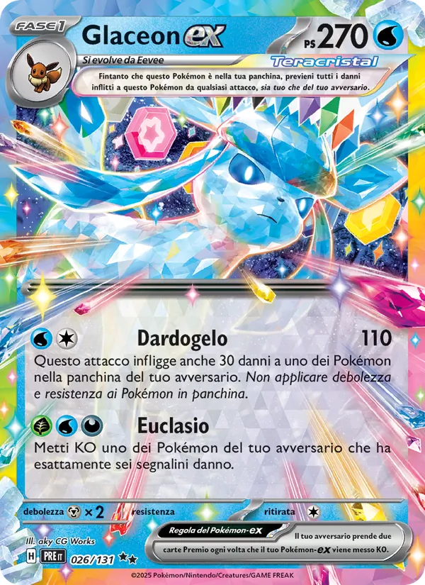Glaceon-ex Evoluzioni Prismatiche 026/131