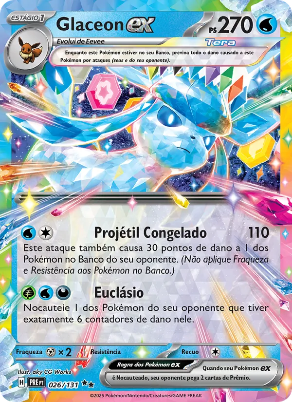Glaceon ex Evoluções Prismáticas 026/131