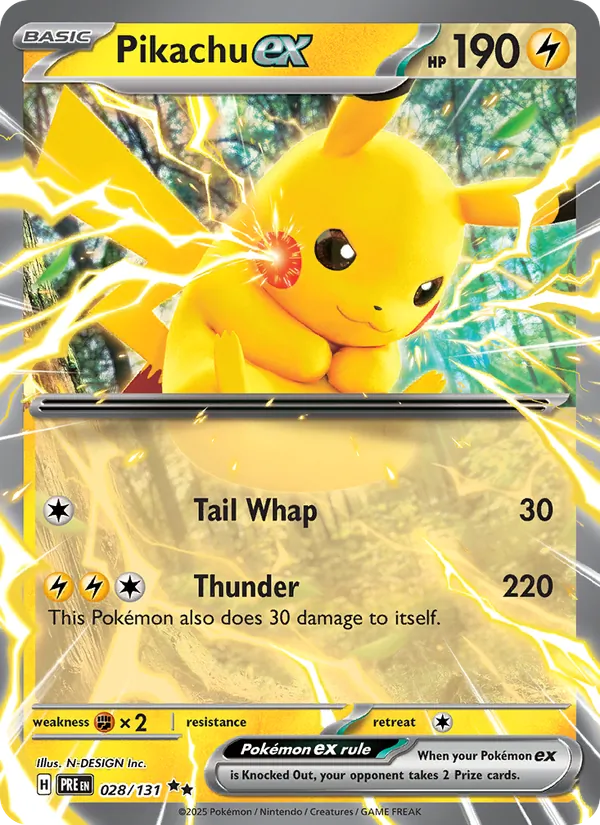 Pikachu ex Prismatic Evolutions 028/131