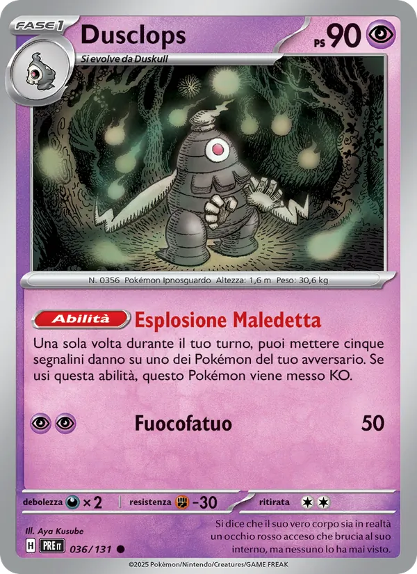 Dusclops Evoluzioni Prismatiche 036/131