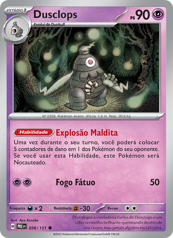 Dusclops Evoluções Prismáticas 036/131