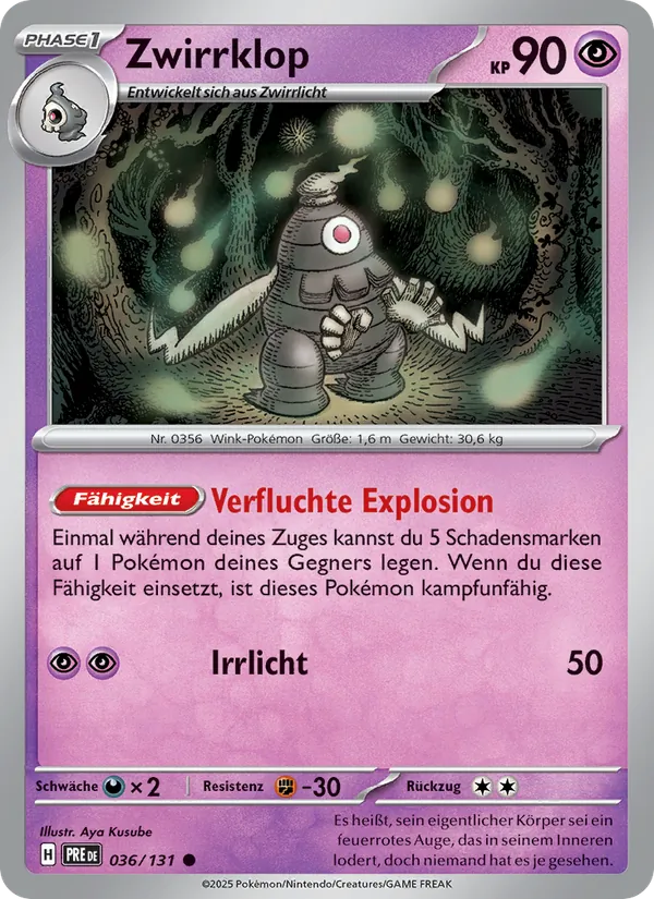 Zwirrklop Prismatische Entwicklungen 036/131