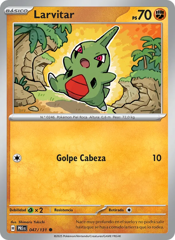 Larvitar Evoluciones Prismáticas 047/131
