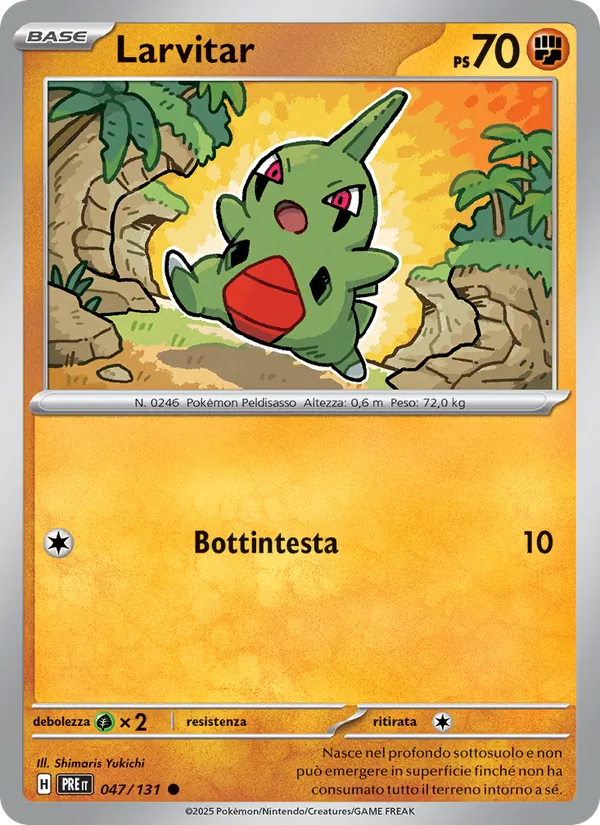 Larvitar Evoluzioni Prismatiche 047/131