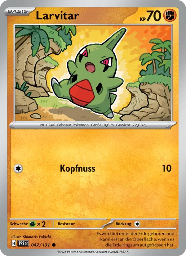 Larvitar Prismatische Entwicklungen 047/131