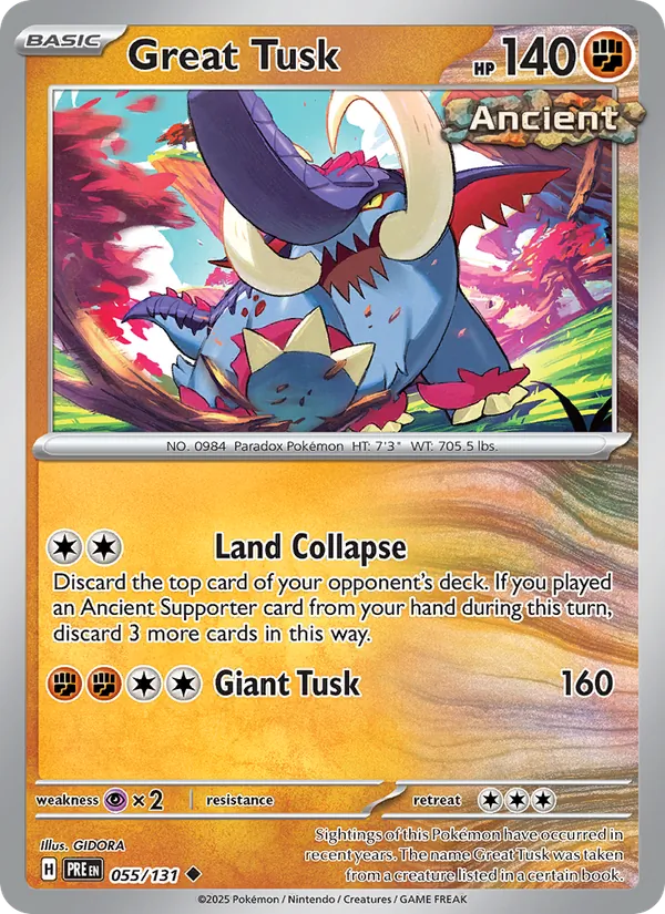 Great Tusk Prismatic Evolutions 055/131