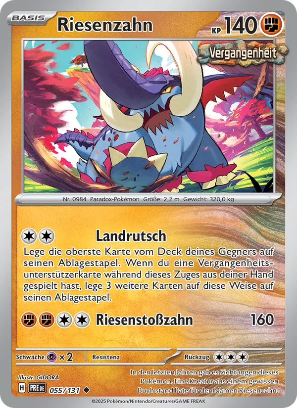 Riesenzahn Prismatische Entwicklungen 055/131